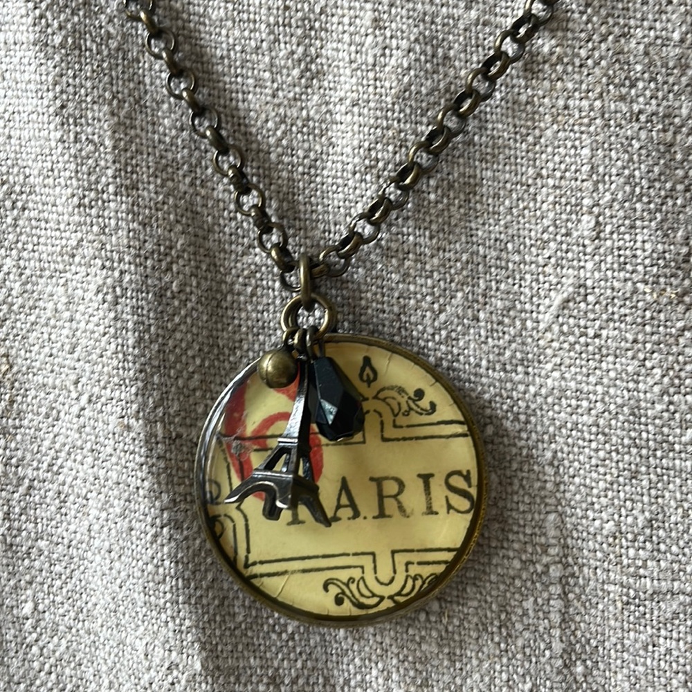 Paris charm necklace
